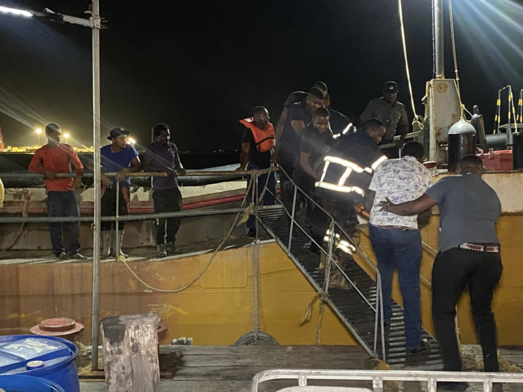 Four crew members found dead in engine room of vessel at city wharf; Carbon monoxide poisoning suspected